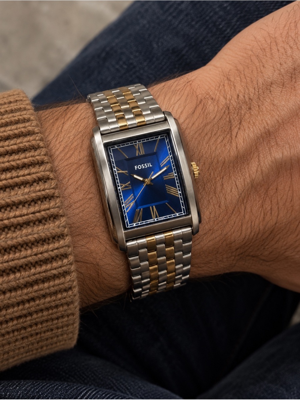 Fossil Carraway Two-Tone Three-Hand Watch FS6010